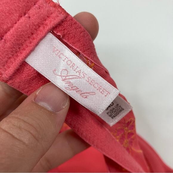 Victoria's Secret | Angels Watermelon Push-Up Without Padding Embroidered 34D - Picture 5 of 7